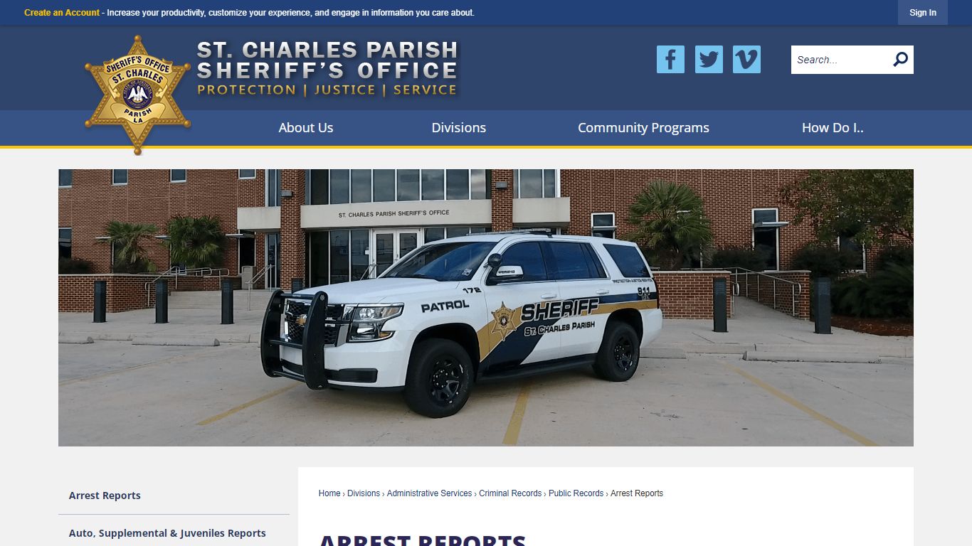 Arrest Reports | St. Charles Sheriff, LA - Official Website